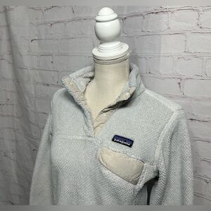 Patagonia RE-TOOL RWX White X-Dye Snap T Hiking Camping Fleece Pullover Womens S